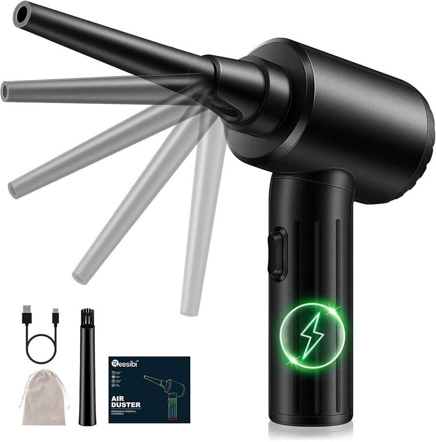 Rechargeable Air Duster, 3 Gear Adjustable 90000RPM Cordless